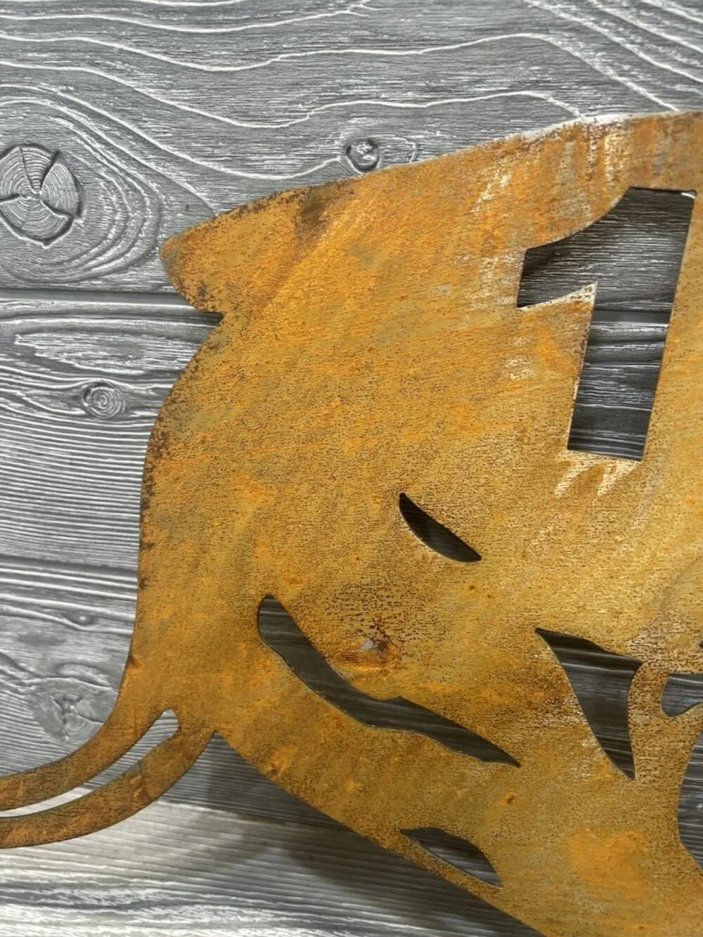 Large Rusty Metal Running Dog Cut Out Wall Art Rustic Decor 29” X 16”